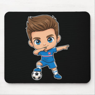 Slowakei Dab Kid Goal Cartoon Slowakische Flagge F Mousepad