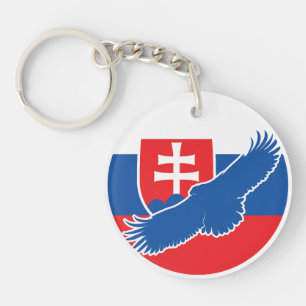 Slowakei Eagle Slowakische Nationale Tierflagge Schlüsselanhänger