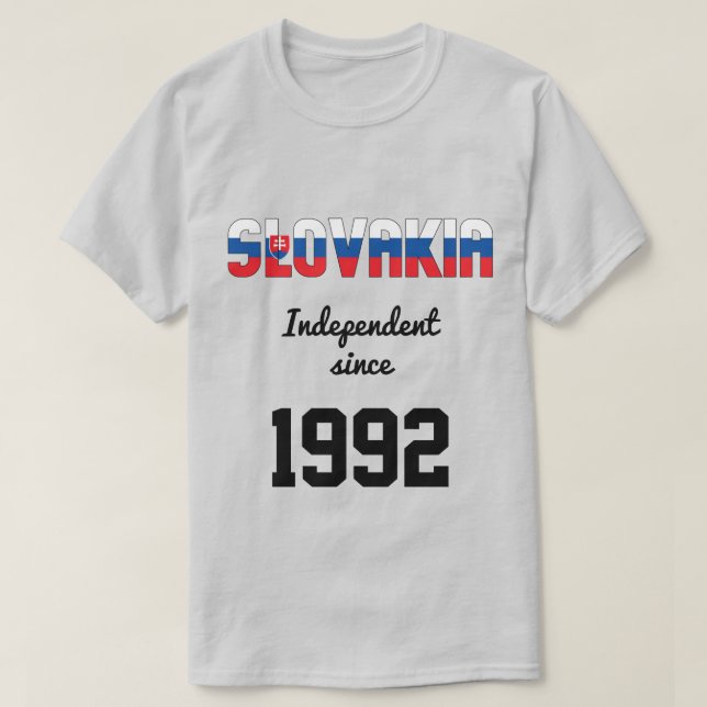 Slowakei Feier zur Unabhängigkeit der Flaggen T-Shirt (Design vorne)