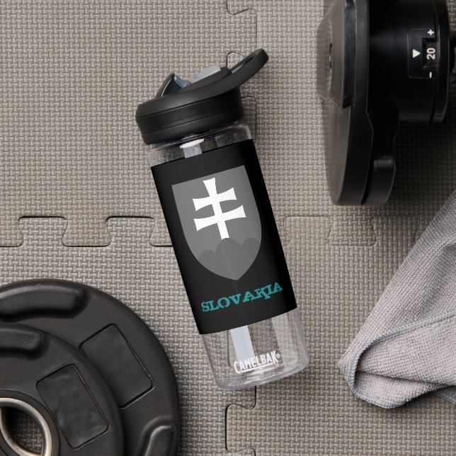 Slowakei - Fitness und Slowakei - Wappen / Flagge Trinkflasche (Fitnessstudio)