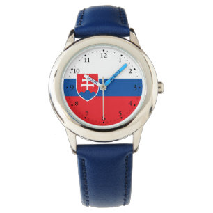 Slowakei-Flagge Armbanduhr