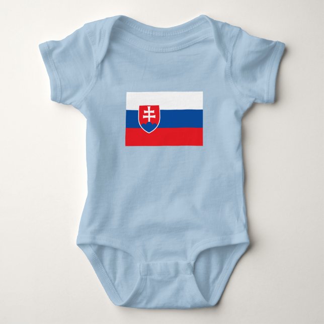 Slowakei-Flagge Baby Strampler (Vorderseite)
