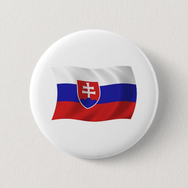 Slowakei-Flagge-Button Button (Vorderseite)