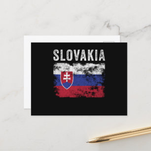 Slowakei-Flagge Distressed - Slowakische Flagge Postkarte