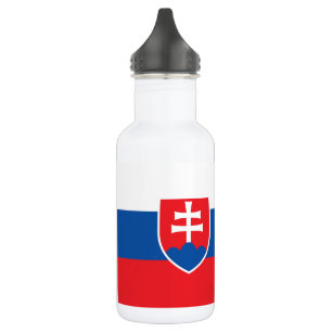 Slowakei-Flagge Edelstahlflasche
