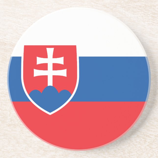 Slowakei-Flagge Getränkeuntersetzer (Vorne)
