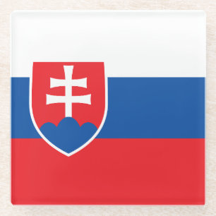 Slowakei-Flagge Glasuntersetzer