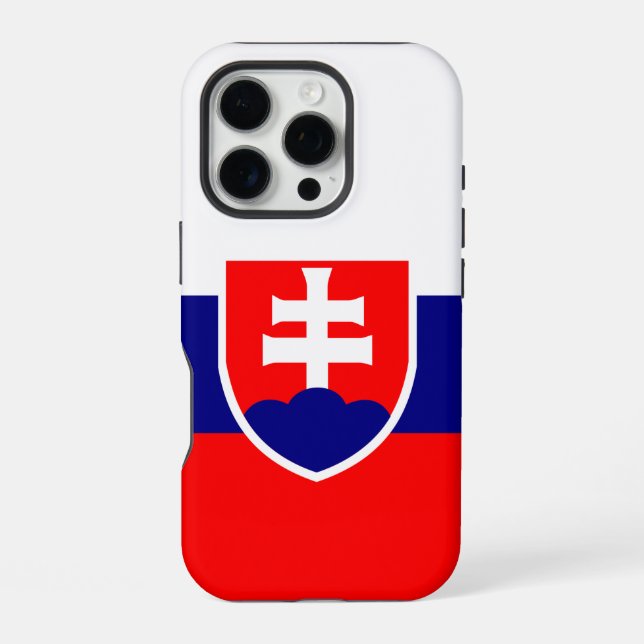 Slowakei-Flagge iPhone 16 Pro Hülle (Rückseite)