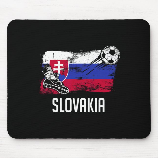 Slowakei-Flagge Jersey Slowakisches Fußballteam Sl Mousepad (Vorne)