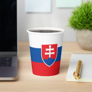 Slowakei-Flagge Pappbecher
