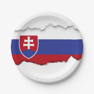 Slowakei-Flagge Pappteller