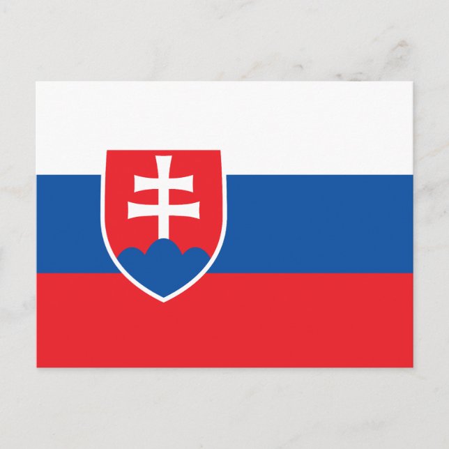 Slowakei-Flagge Postkarte (Vorderseite)