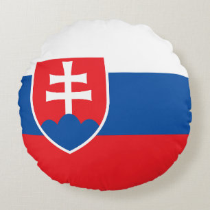 Slowakei-Flagge Rundes Kissen