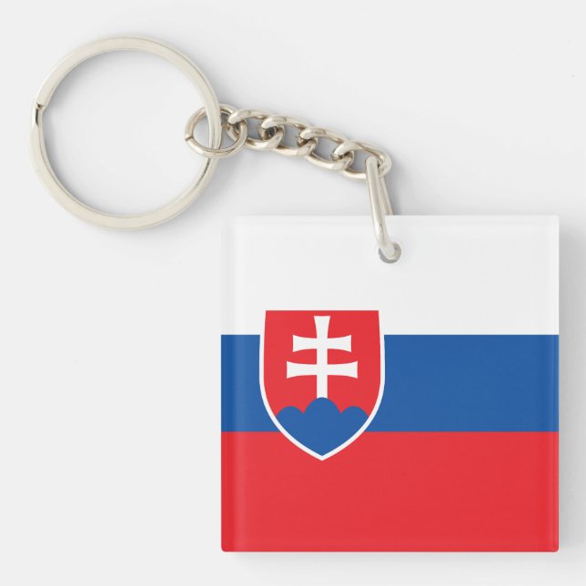 Slowakei-Flagge Schlüsselanhänger (Vorderseite)
