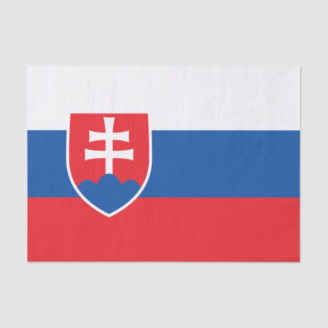 Slowakei-Flagge Seidenpapier (Vorderseite)