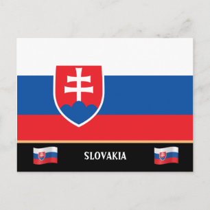 Slowakei-Flagge & Slowakische Landesreise / Slowak Postkarte