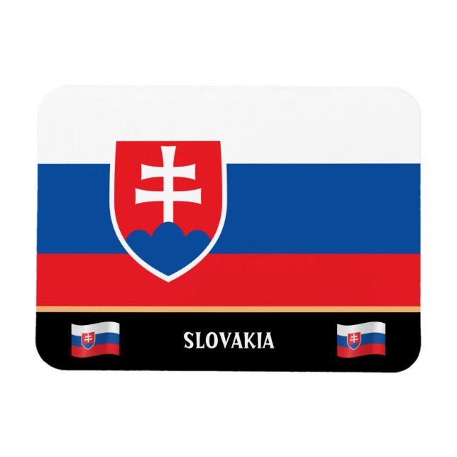 Slowakei - Flagge / Slowakisches Land / Slowakei Magnet (Horizontal)
