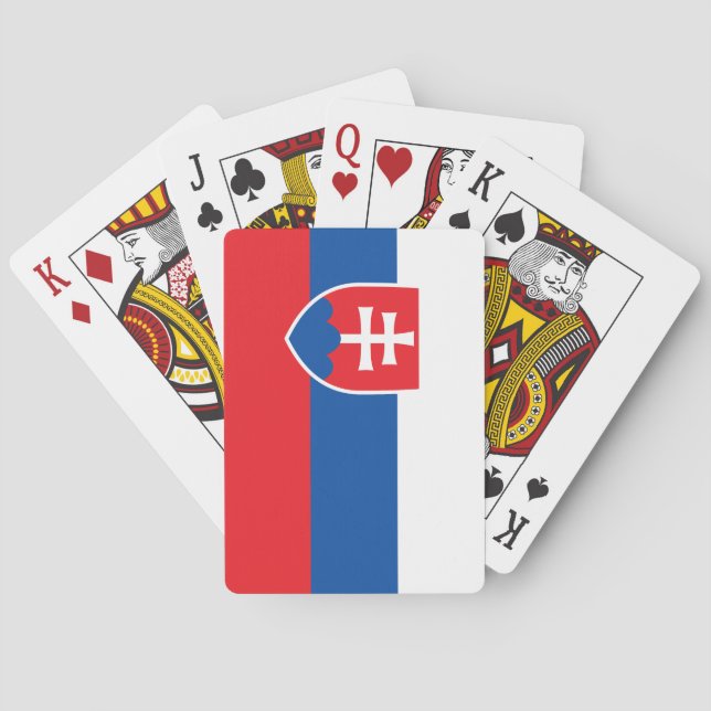Slowakei-Flagge Spielkarten (Rückseite)