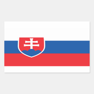 Slowakei-Flagge Stickers* Rechteckiger Aufkleber