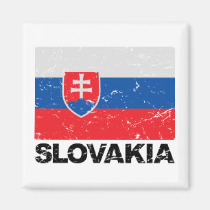 Slowakei-Flagge Vintage Magnet