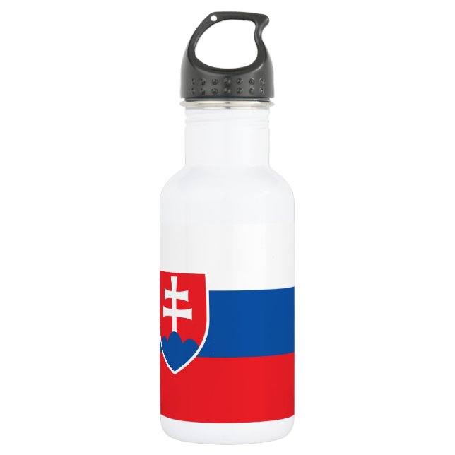Slowakei Flaggenfreie Flasche Edelstahlflasche (Vorderseite)