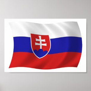 Slowakei Flaggenplakatdruck Poster