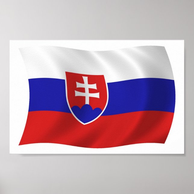 Slowakei Flaggenplakatdruck Poster (Vorne)