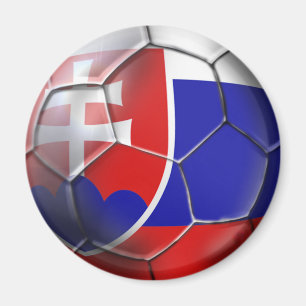 Slowakei-Fußballflagge von Slovenska Geschenken Magnet