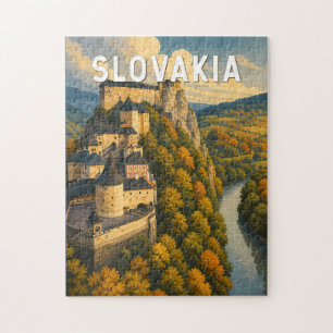 Slowakei Illustration Reise Kunst Vintage