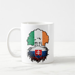 Slowakei - Irish Ireland Tree Roots Flag Kaffeetasse