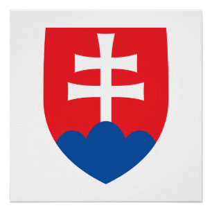 slowakei land wappen wappen symbol emblem kreuz poster