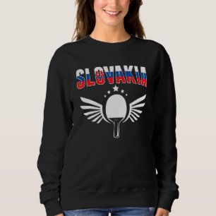 Slowakei Ping Pong Slowakische Tischtennismannsch Sweatshirt
