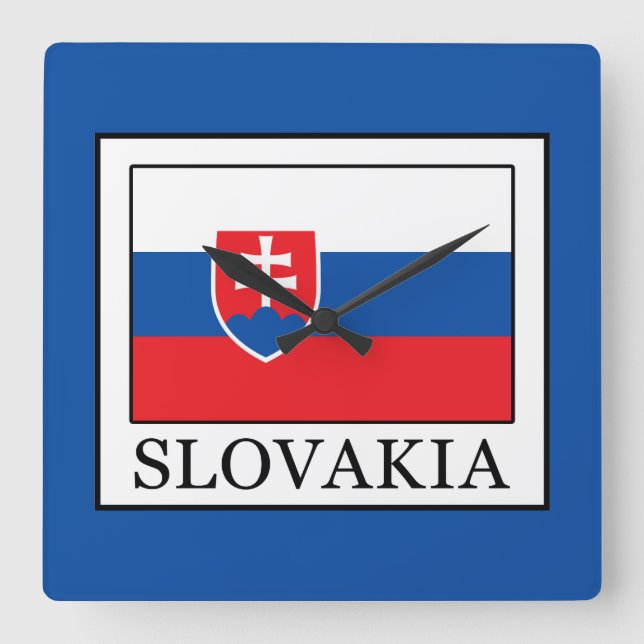 Slowakei Quadratische Wanduhr (Vorderseite)