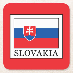 Slowakei Rechteckiger Pappuntersetzer