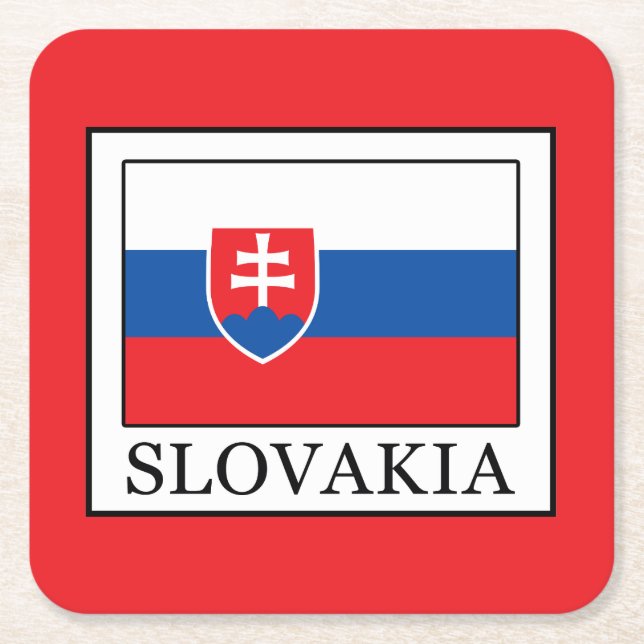 Slowakei Rechteckiger Pappuntersetzer (Vorderseite)
