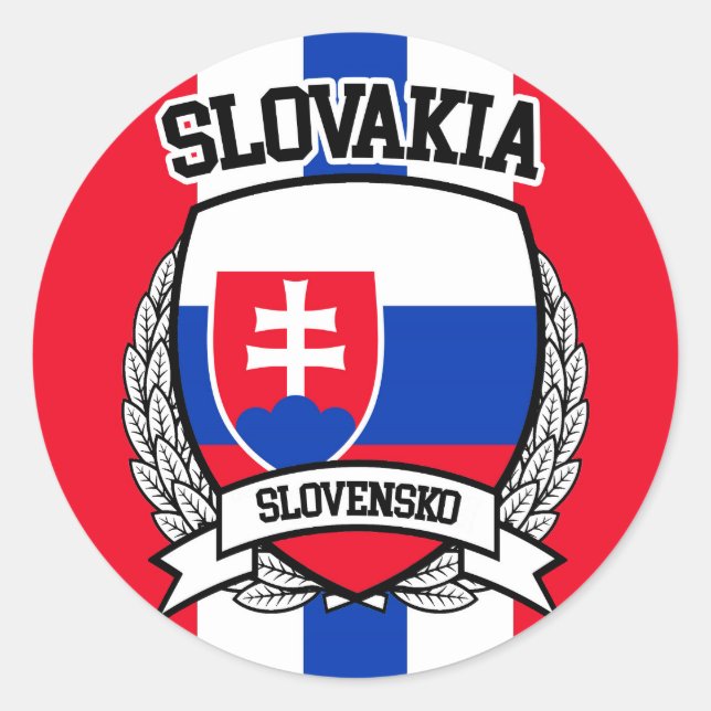 Slowakei Runder Aufkleber (Vorderseite)