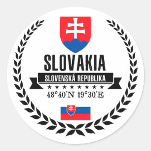 Slowakei Runder Aufkleber