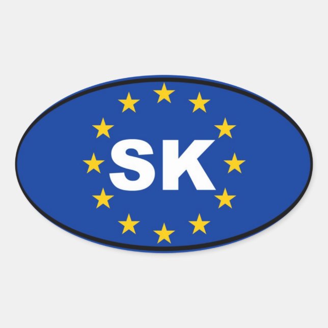 Slowakei SK Europäische Gewerkschaft Ovaler Aufkleber (Vorderseite)