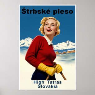 Slowakei Ski Poster