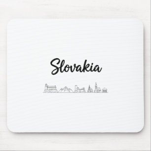 Slowakei Skyline Reise Urlaub Outfits  Mousepad