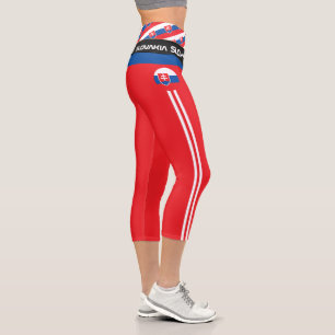 Slowakei & Slowakei Flaggenmode, Fitness, Sport Capri Leggings