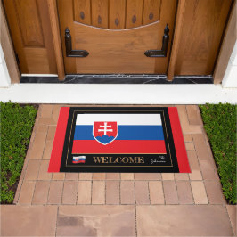 Slowakei & Slowakische Flagge Haus Matten/Sport Wi Fußmatte