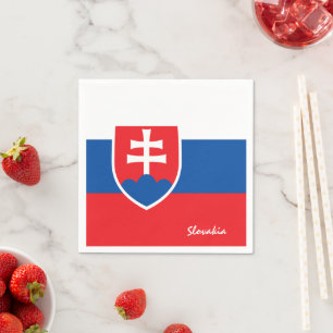 Slowakei/Slowakische Flagge Party Mode / Sportfans Serviette