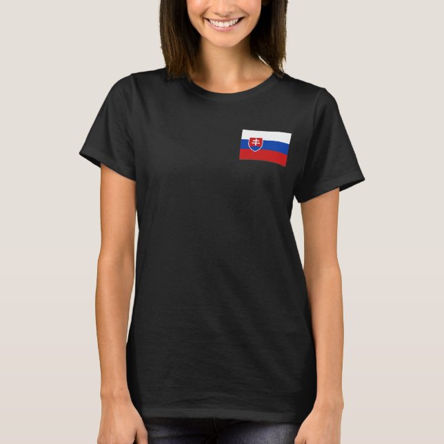 Slowakei T - Shirt "Flagge" und "Karte" (Vorderseite)