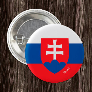 Slowakei-Taste, patriotische Slowakei-Flaggenmode Button