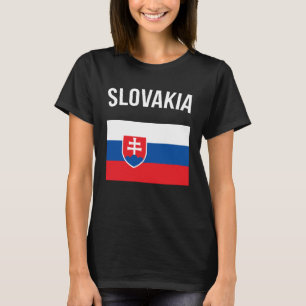 Slowakei Urlaub Souvenir Slowakische Flagge Slowak T-Shirt