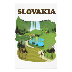 Slowakei Vintages Reiseplakat. Fotodruck