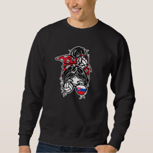 Slowakei Volleyball Unordentlicher Dutt Haarmädch Sweatshirt