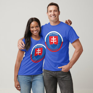 Slowakei Wappen Kreisform  T-Shirt