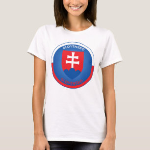 Slowakei Wappen Kreisform T-Shirt